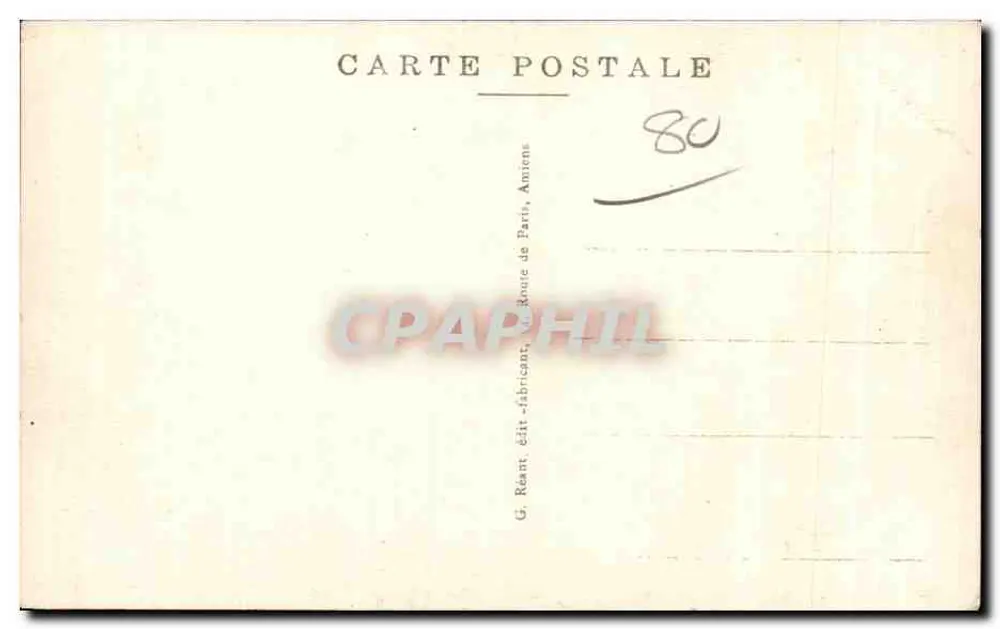 Thiepval (Somme) — Der englische Denkmal — G. Réant, Verlag, Paris - Rückseite