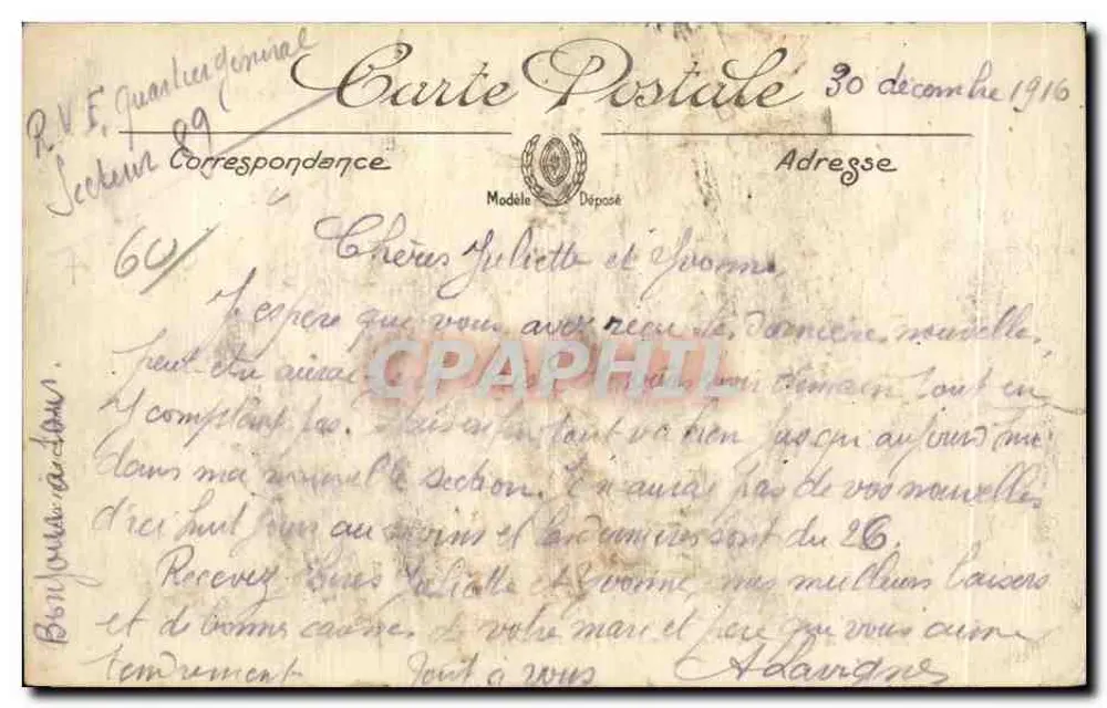 Beauvais — La Escuela Normal de Profesores — LL. n° 273 - Reverso