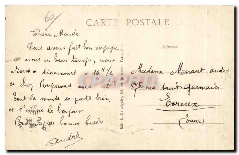 Beauvais — Place Jeanne-Hachette — Éditeur E. Hamigisio, n°28 - Achterkant