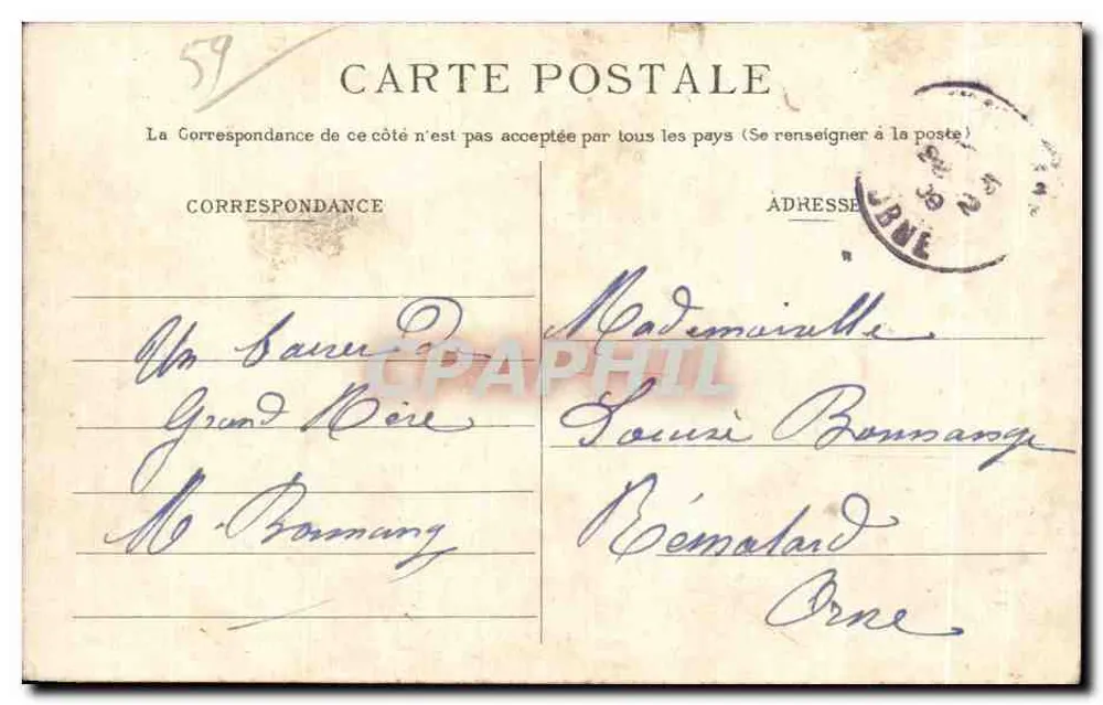 Porte de Lille — Arc de triomphe orné de sculptures — éditeur anonyme - Verso