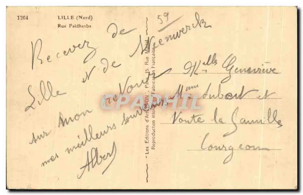 Rue Faidherbe à Lille — vue de l'angle avec l'immeuble de la Maison d'Affaires D'SCHOLL — éditeur Les Éditions d'Art MON 15, Rue de la République - Reverso