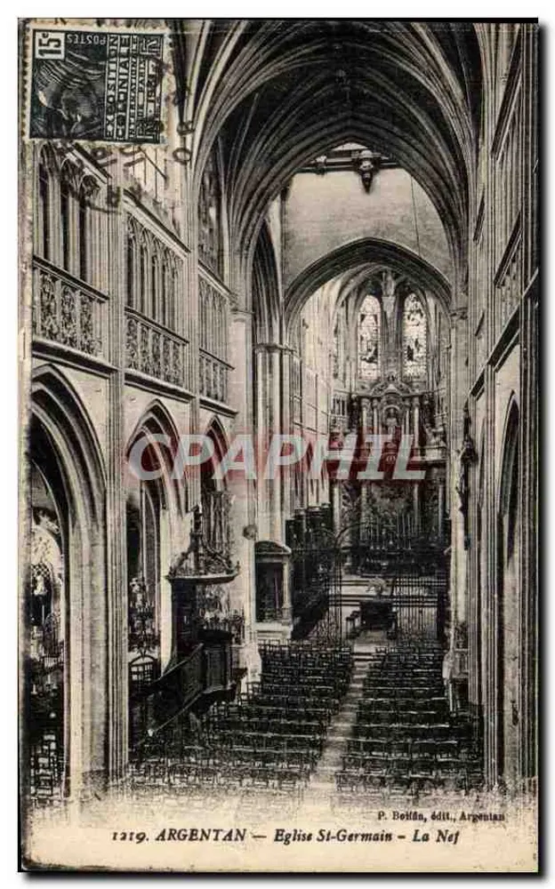 Argentan — Igreja de São Germain — A Nave - Frente