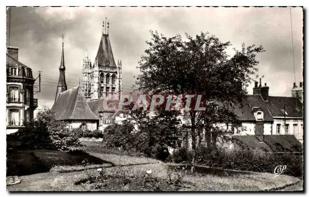 Laigle — Die Kirche Saint-Martin durch die Bäume — Cie des Arts Photomécaniques, Paris - Vorderseite