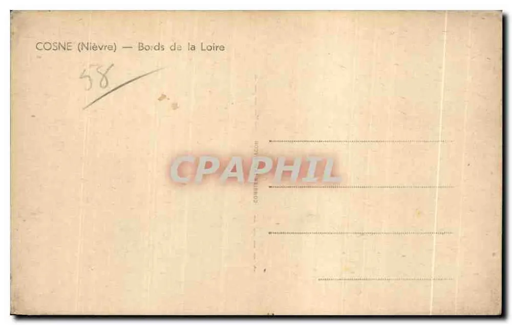 Cosne (Nièvre) — Ufer der Loire — Verlag Cosne - Rückseite