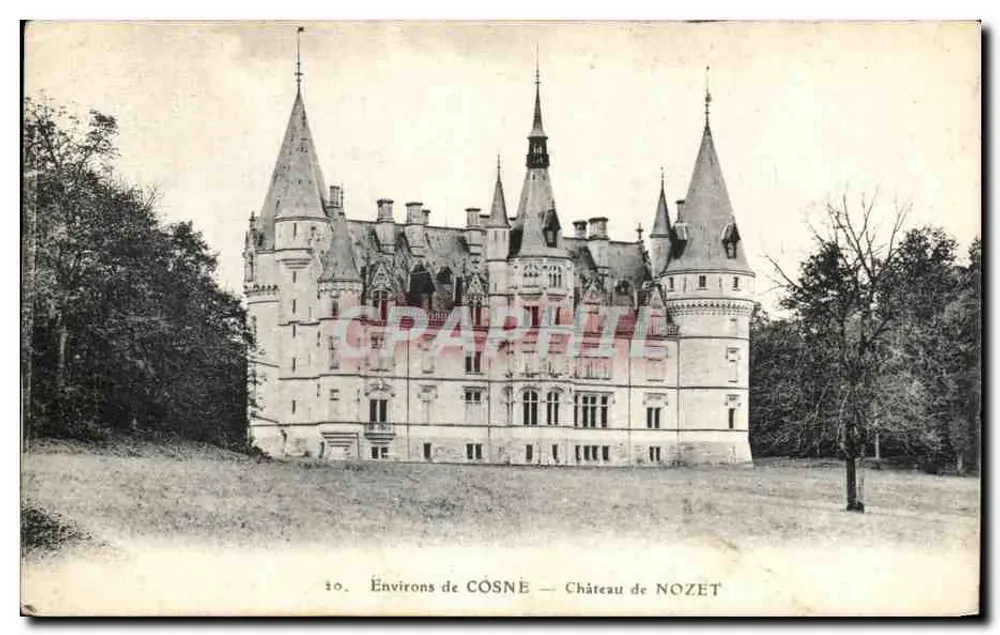 Cerca de COSNÉ — Castelo de NOZET — Bilhete postal antigo n°10 - Frente
