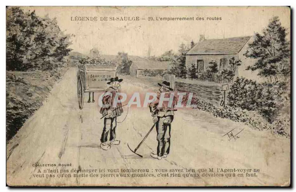 Legende von St-Saulge — Das Kieseln der Straßen — Sammlung Roubé - Vorderseite