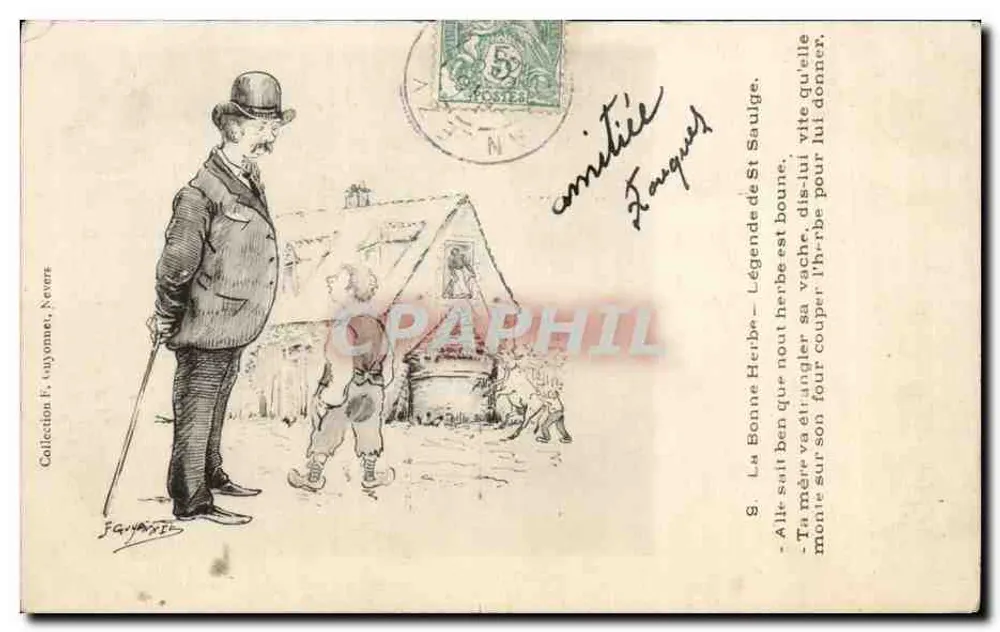 Die Gute Pflanze — Legende von St Sauve — Verlag F. Gayonnet, Nevers - Vorderseite