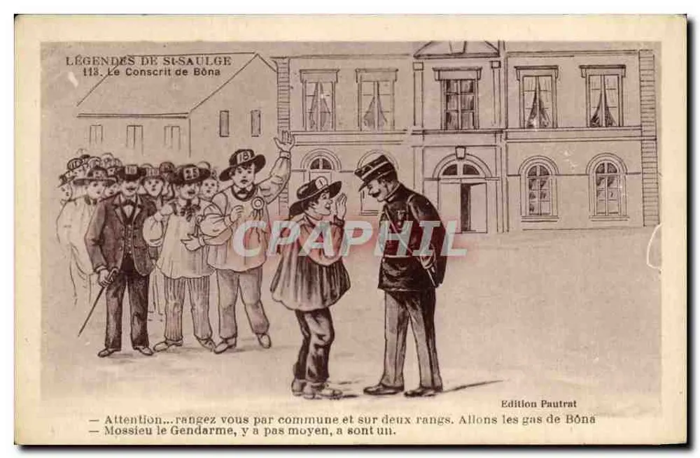Lendas de St-Saulge — O Conscri de Bôna — Edição Pautrat - Frente