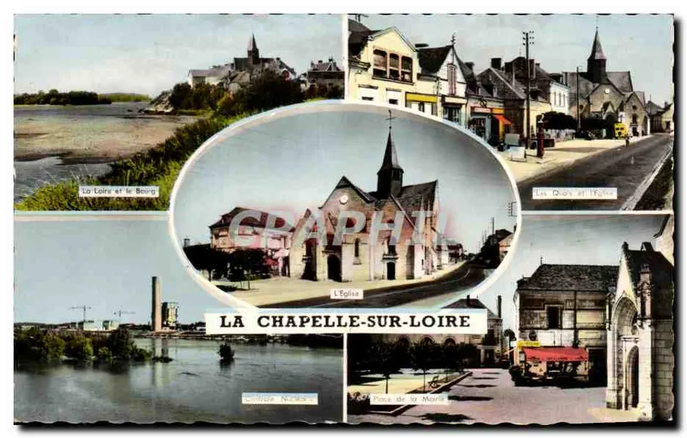 La Chapelle-sur-Loire — vista panorâmica — Edições Gaby, Nantes, n°58 - Frente