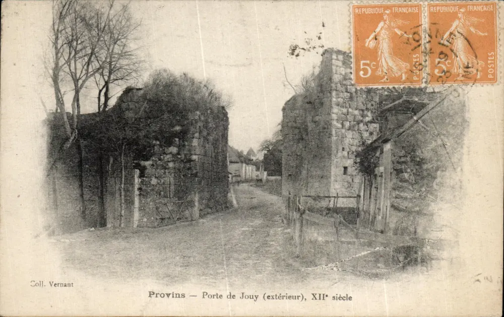 Provins — Porta de Jouy (exterior), século XII — Coleção Vernant - Frente