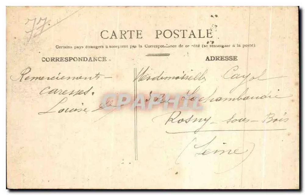 Die Ufer der Marne — Umgebung von VOISINS — Grap, Verlag in Crécy - Rückseite