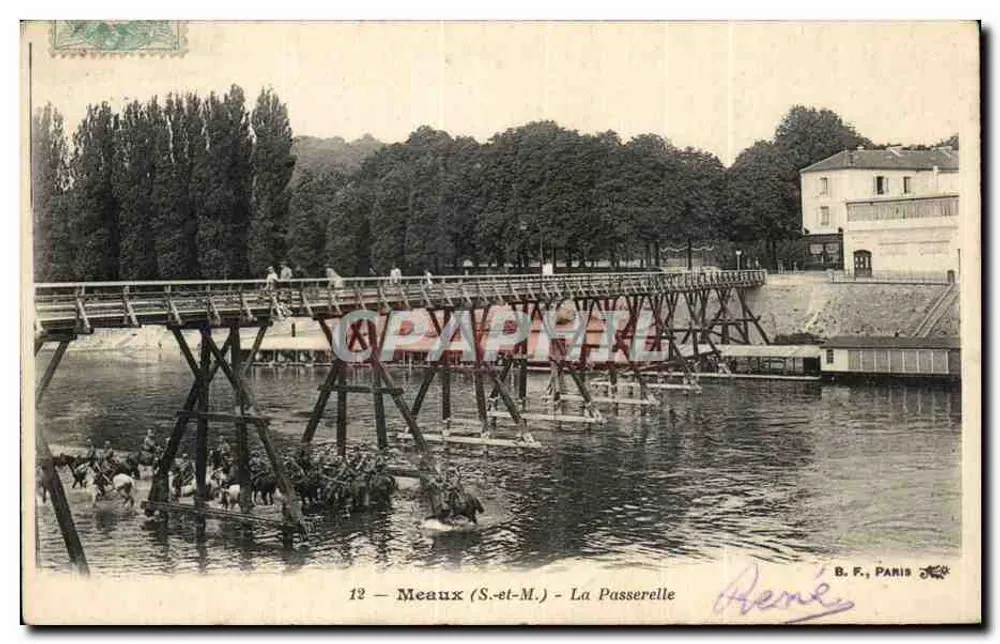Meaux (S.-et-M.) - Die Brücke — B. F., Paris, Nr. 12 - Vorderseite