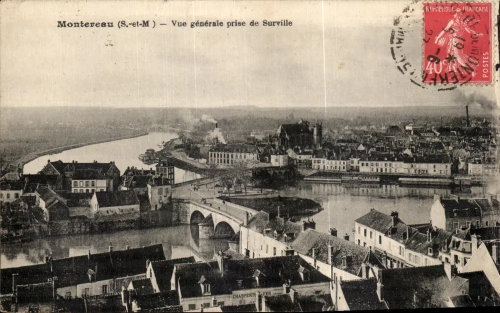 Montereau (S.-et-M) — Allgemeiner Blick von Surville — Verlag Charpente & Fer - Vorderseite