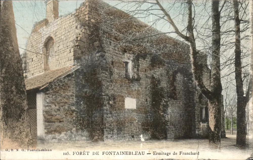 Wald von Fontainebleau — Hermitage von Franchard — G. B. N. G. Fontainebleau, n°105 - Vorderseite