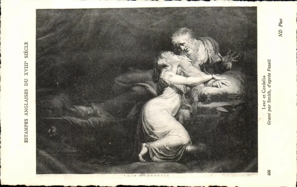 Lear und Cordelia — Englische Kupferstiche des 18. Jahrhunderts — ND Phot, n° 406 - Vorderseite