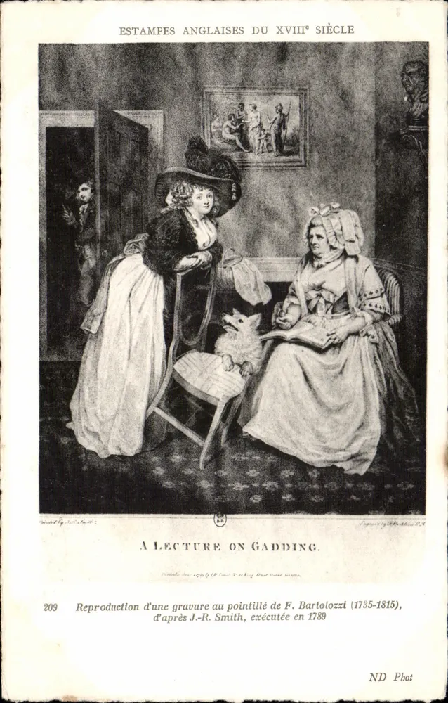 Lecture on Gadding — Estampas inglesas do século XVIII — ND Phot - Frente