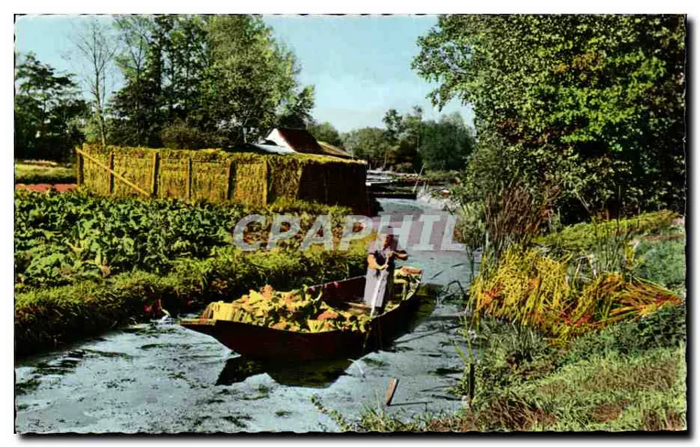 Hortillonnages de Amiens — Les Hortillonnages — Cliché R. LEONG - Amiens - Frente