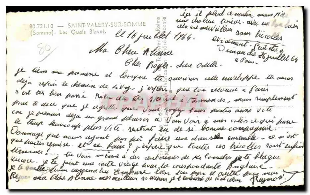 Saint-Valery-sur-Somme — Les Quais Blavet — Die Storch - Rückseite