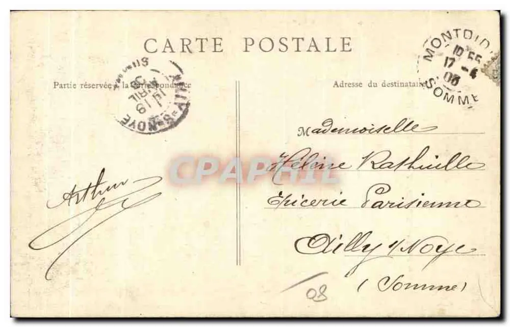 Montdidier — Innenansicht der Kirche Saint-Sépulcre — B.F. Paris - Rückseite