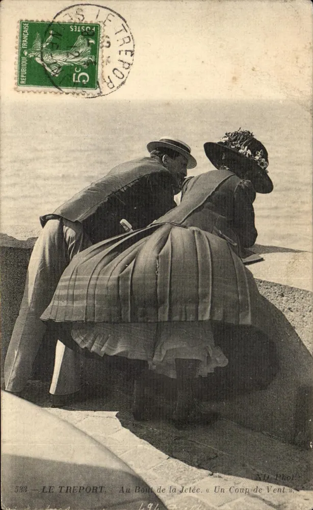 LE TREPORT — Am Ende der Mole. « Ein Windstoß » — ND Fotografie n° 533 - Vorderseite