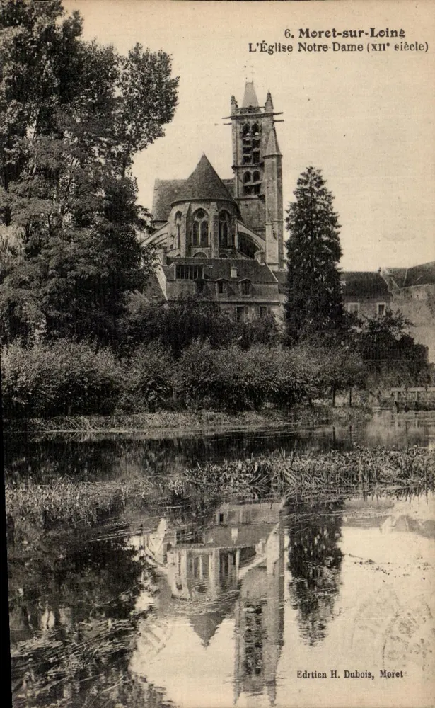 Moret-sur-Loing — Kirche Notre-Dame (12. Jahrhundert) — Edrtien H. Dubois, Moret - Vorderseite