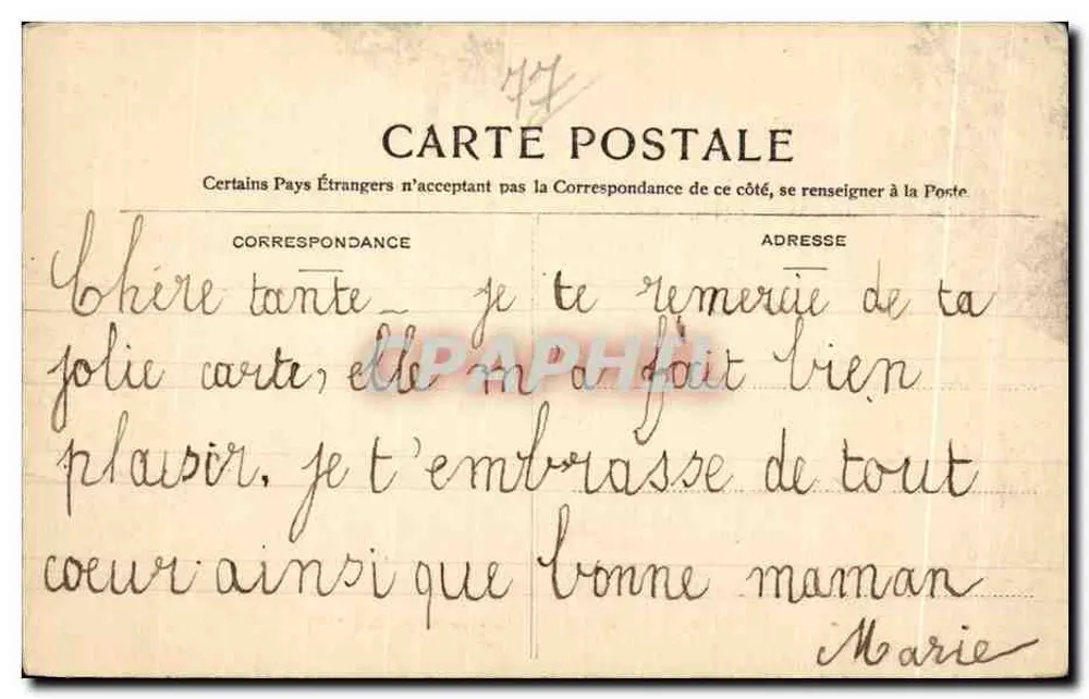 Grez-sur-Loing — Ruiny i Loing — wydawca nieznany, nr 434 - Rewers