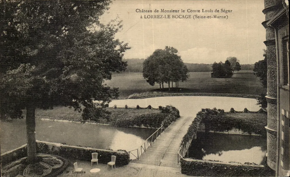 Schloss des Herrn Grafen Louis de Ségur — Lorrez-le-Bocage (Seine-et-Marne) — W. Lomaitre - Vorderseite