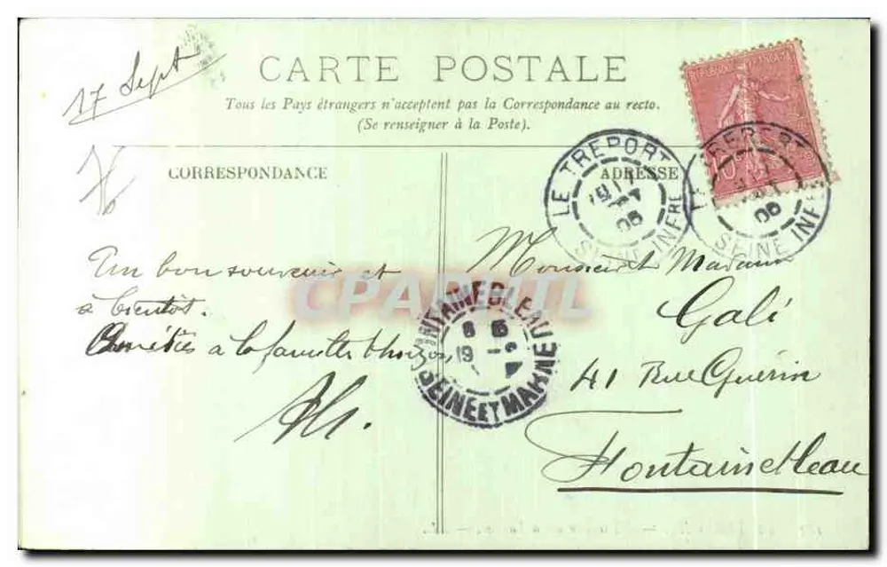 Le Tréport — Die Treppe der Klippe — LL. — 183 - Rückseite