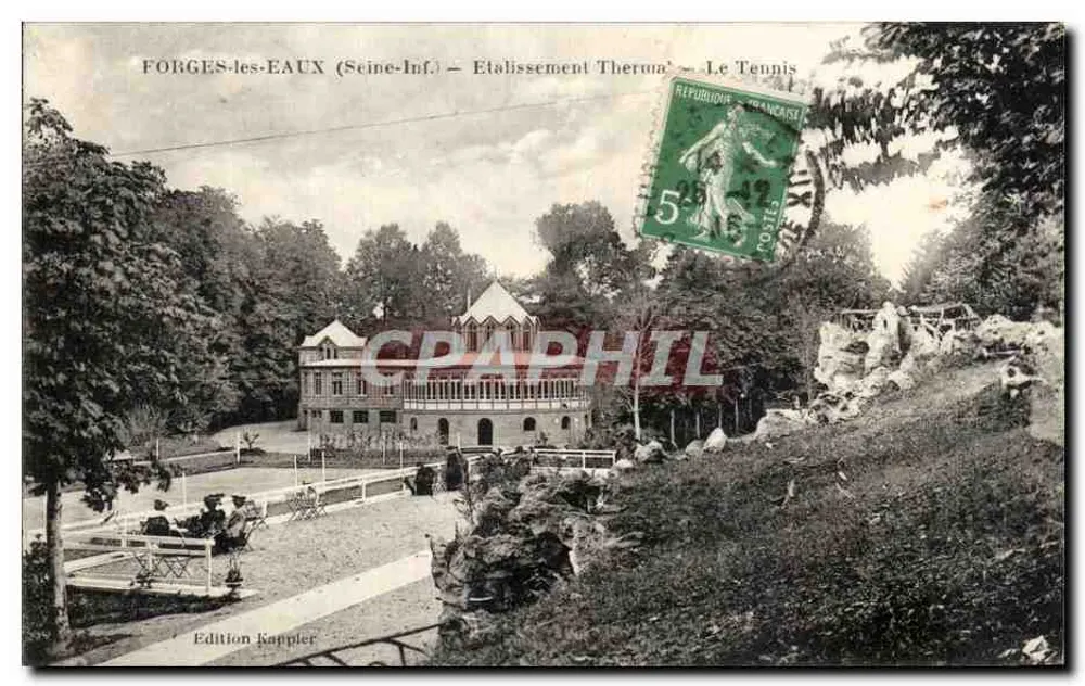 Forges-les-Eaux (Seine-Inf.) — Thermalbad — Tennis — Edition Kappler - Vorderseite