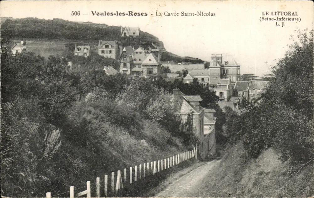 Veules-les-Roses — A Cavée Saint-Nicolas — LE LITTORAL (Seine-Inférieure) n°506 - Frente