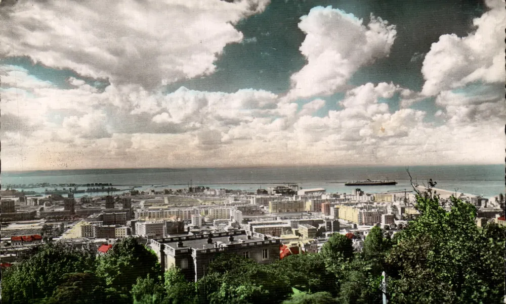 Vista aérea de Le Havre — Bairro Saint-Vincent — Edição Galf, Paris - Frente