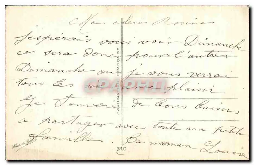 Blütenstrauß — Geburtstag — Französische Fertigung n°310 - Rückseite