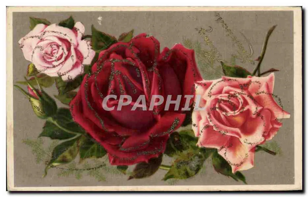 Rosen — Blumenkomposition — Moderne Ansichtskarte Paris - Vorderseite