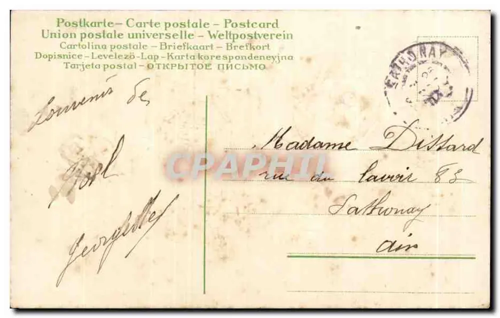 Blütenstrauß aus Rosen und Violett — Zärtliches Andenken — S.112 - Rückseite