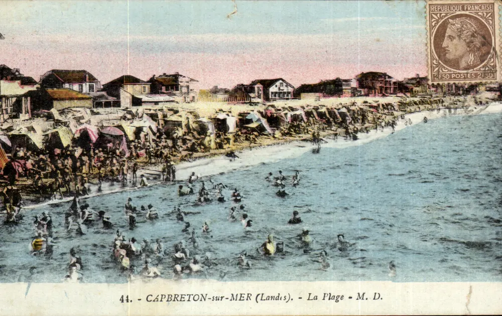 Capbreton-sur-Mer (Landis) — La Plage — éditeur M. D. n°44 - Frente