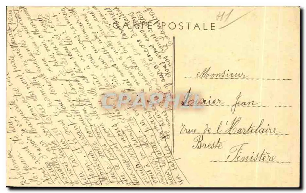 Montoire-sur-Loir (Loir-et-Cher) — Schloss und Ufer des Loir — Combier Imp. Macon - Rückseite