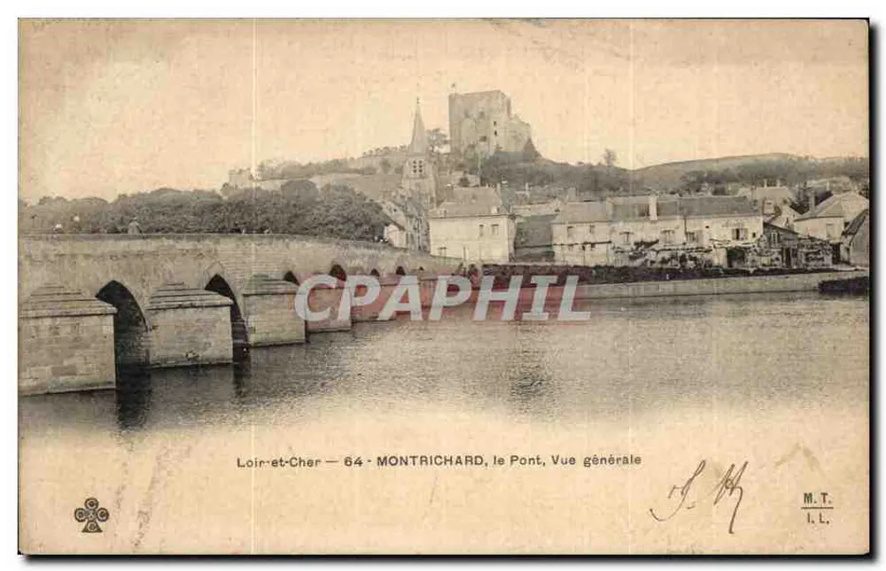 Montrichard, o Pont — Vista geral — M.T. (editor) n°64 - Frente