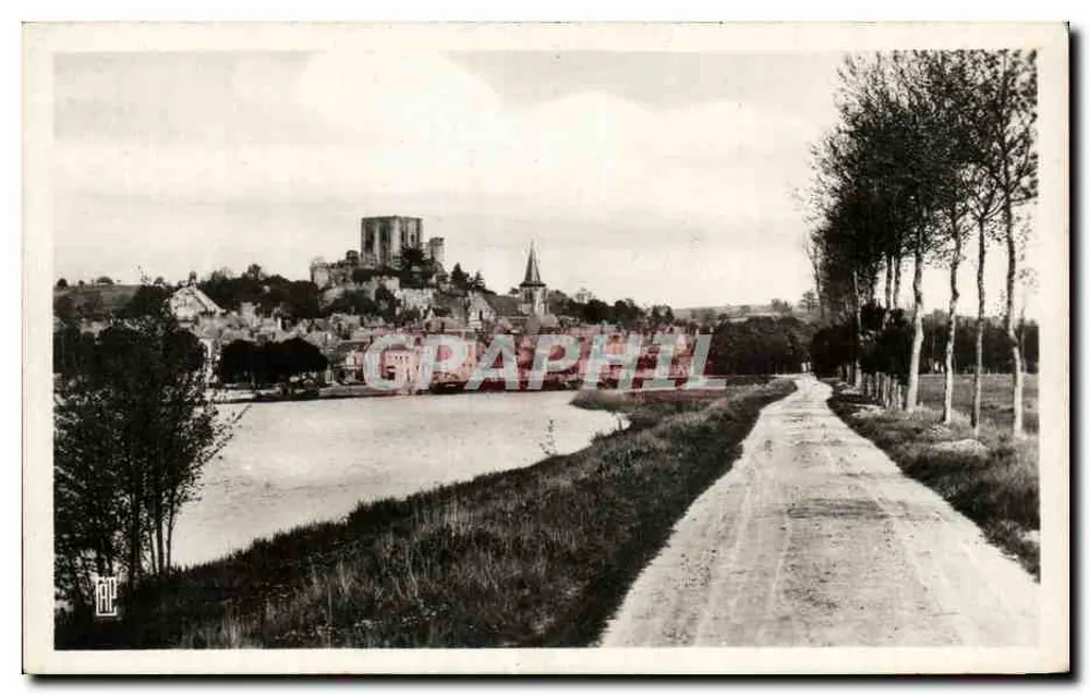 Ville-sur-Veyle — Panoramablick mit Kirche und Schloss — Graphphil - Vorderseite