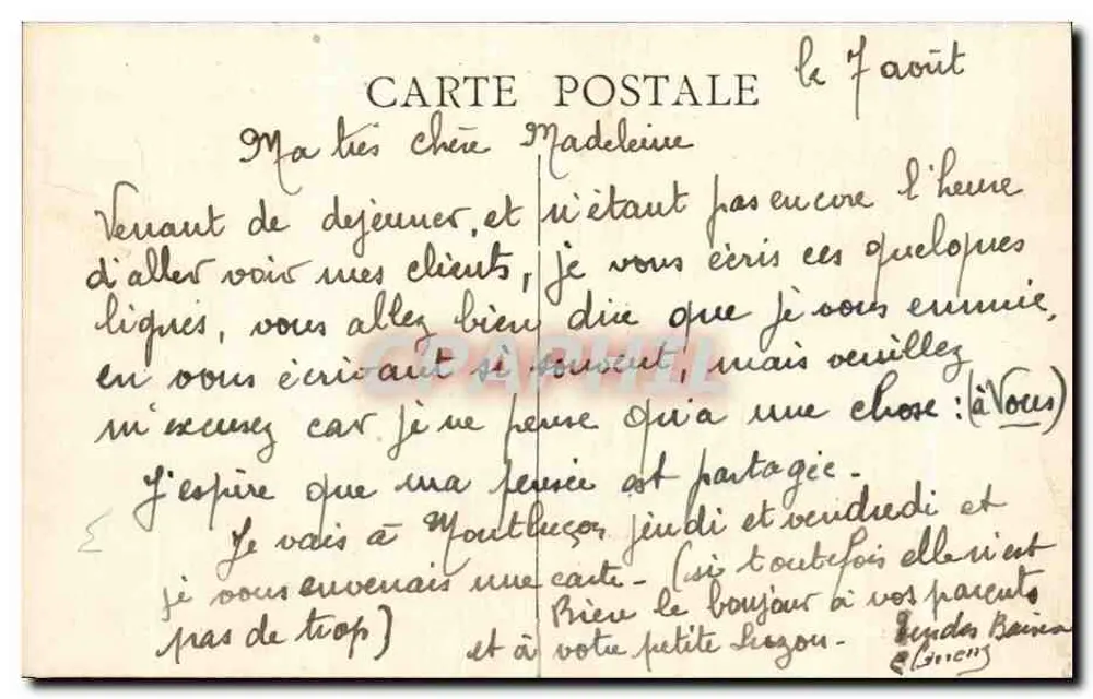 Châteaumeillant (Cher) — Avenue de la République - Le Champ de Foire — Edition Echegut, n° 210 - Rückseite