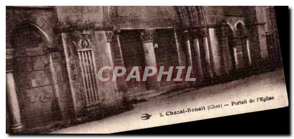 Chezal-Benoît (Cher) — Portal da Igreja — n°2 - Frente