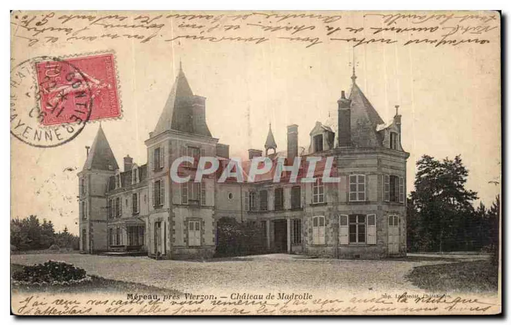 Méréau, près Vierzon — Château de Madrolle — éditeur : Lefebvre, Château de Madrolle - Recto