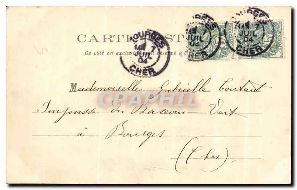 Quiney, nahe Mehun-sur-Yèvre — Die Ufer des Cher — Imp. Launacdal, Châteaudun - Rückseite