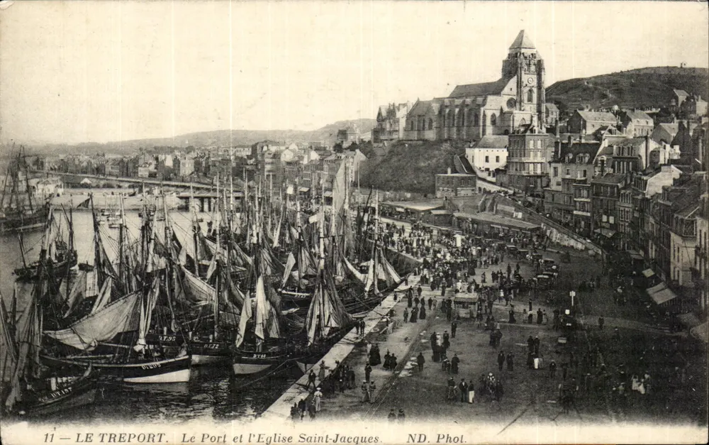 Le Tréport — Der Hafen und die Kirche Saint-Jacques — ND. Phot. - Vorderseite