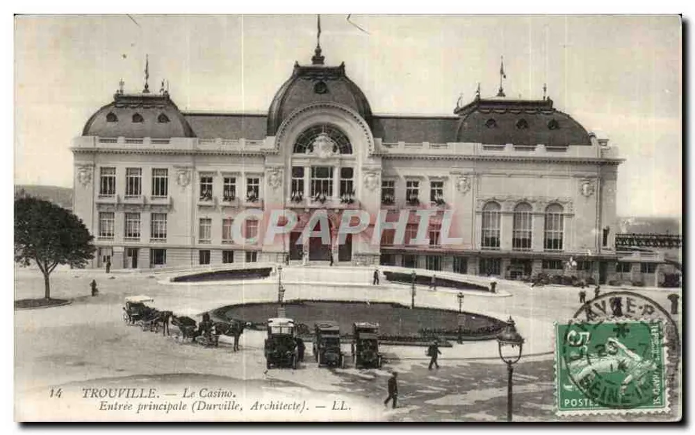 TROUVILLE — Das Casino. Haupteingang (Durville, Architekt) — LL. - Vorderseite