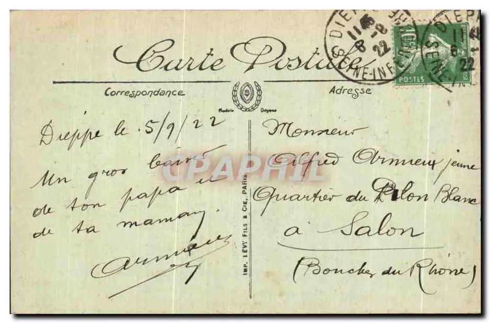 Dieppe — A Doca — LL - Verso
