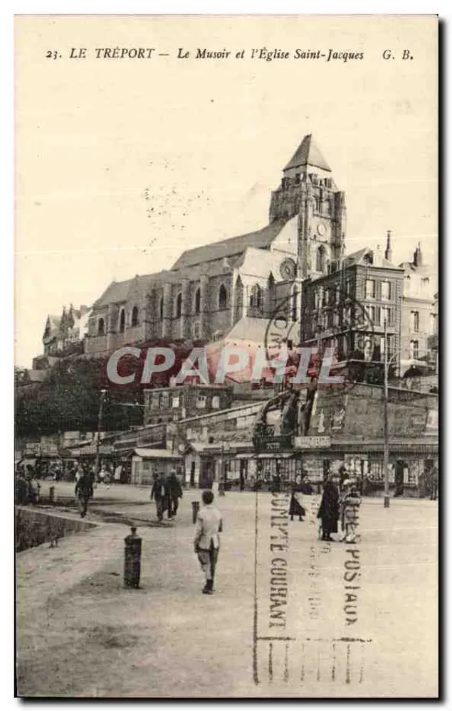 Le Tréport — Der Musoir und die Kirche Saint-Jacques — G. B. - Vorderseite