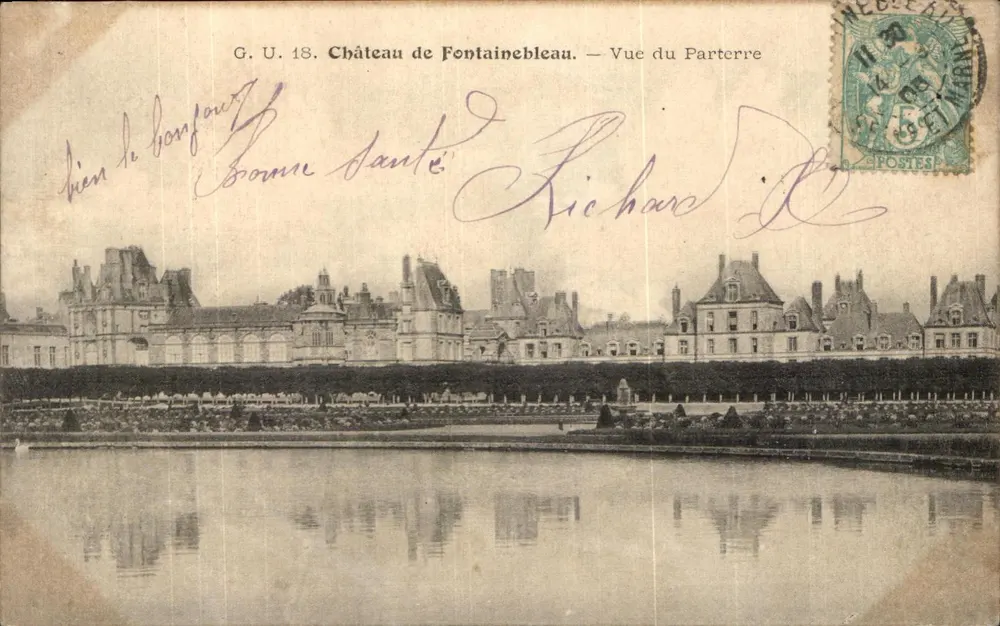Schloss Fontainebleau — Ansicht des Parterres — G.U. 18 - Vorderseite