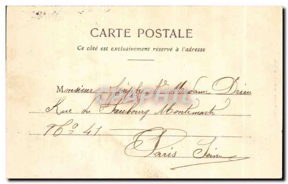 Fontainebleau — Praça Denecourt — editor Thibault, n°1 - Verso