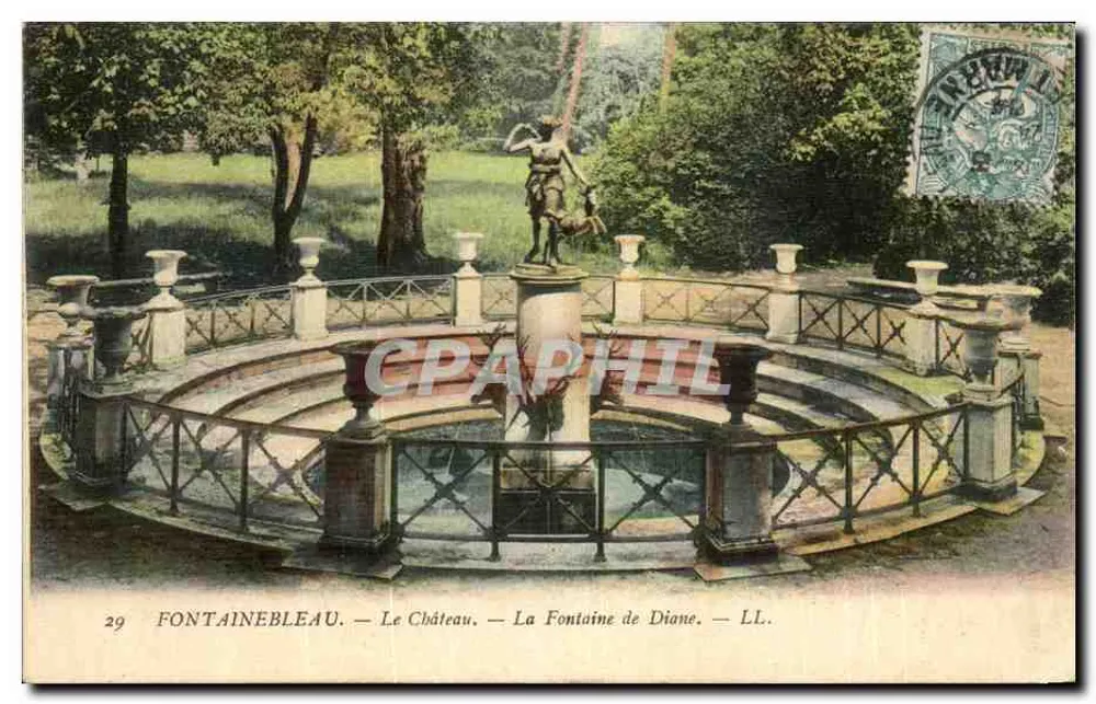 Fontainebleau — Das Schloss — Die Fontaine de Diane — LL. — n°29 - Vorderseite
