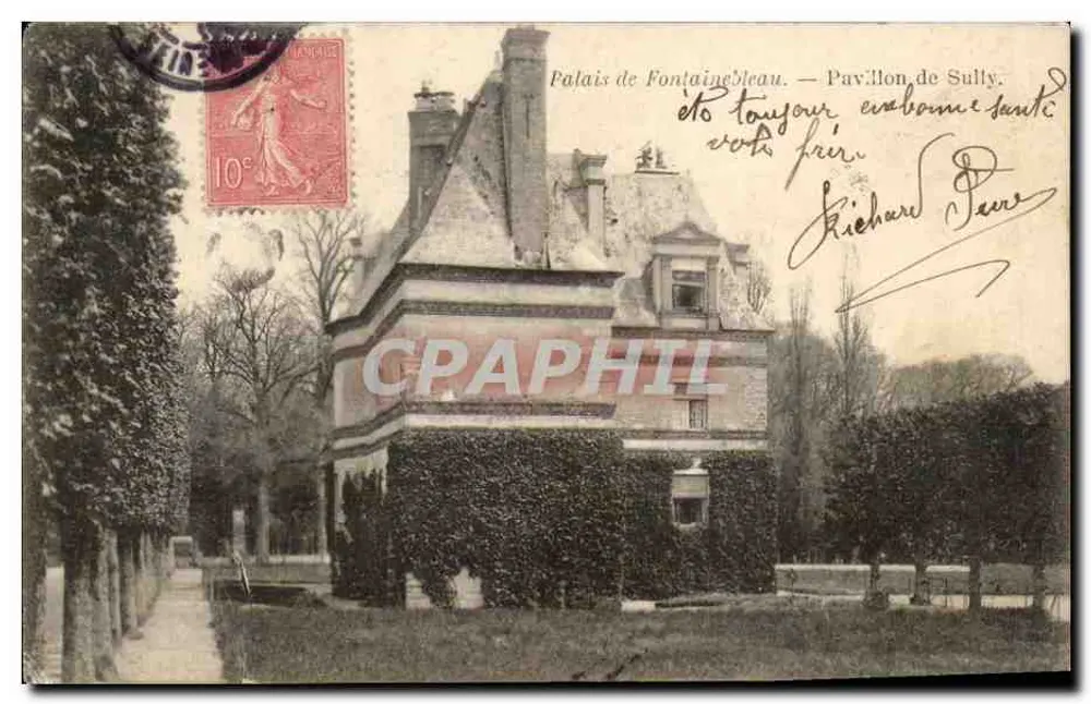 Palácio de Fontainebleau — Pavilhão de Sully — Editor não identificado, número de série não visível - Frente